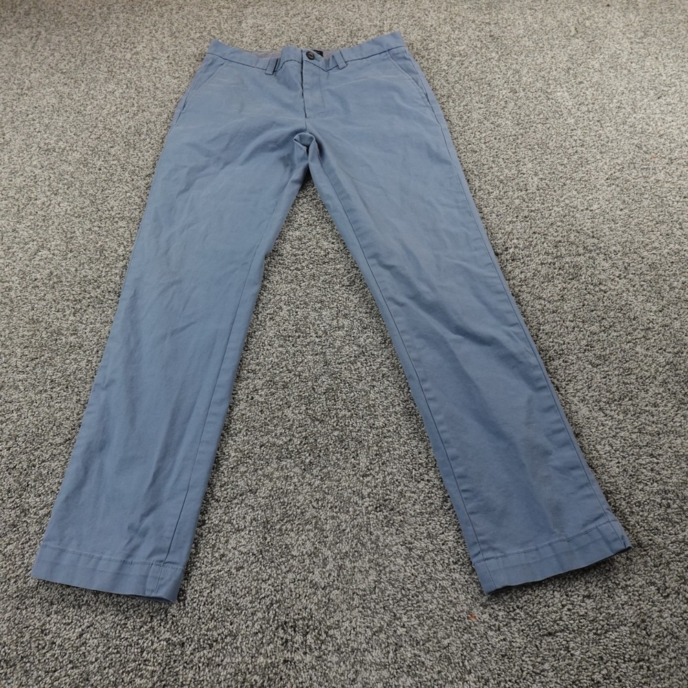 Banana Republic Pants Mens 32X32 Blue Chino Trouser Flat Front‎ Aiden Stretch